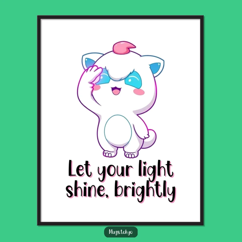 Funny Free Printable Wall Art: Character Shielding Eyes From Neon Lights