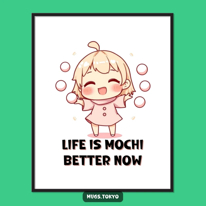 Funny Free Printable Mochi Juggler Wall Art - Downloadable Pixel Art Decor