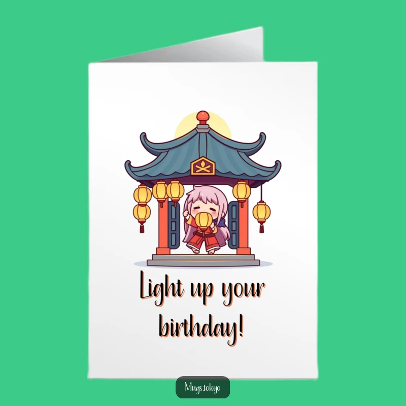 Free Printable Birthday Card: Juggling Lanterns Funny Downloadable Gift for a Bright Day