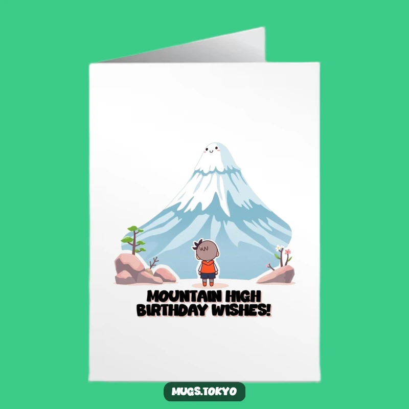 Free Printable Birthday Card: Mount Fuji Wonder Character, Hilarious Downloadable Gift!