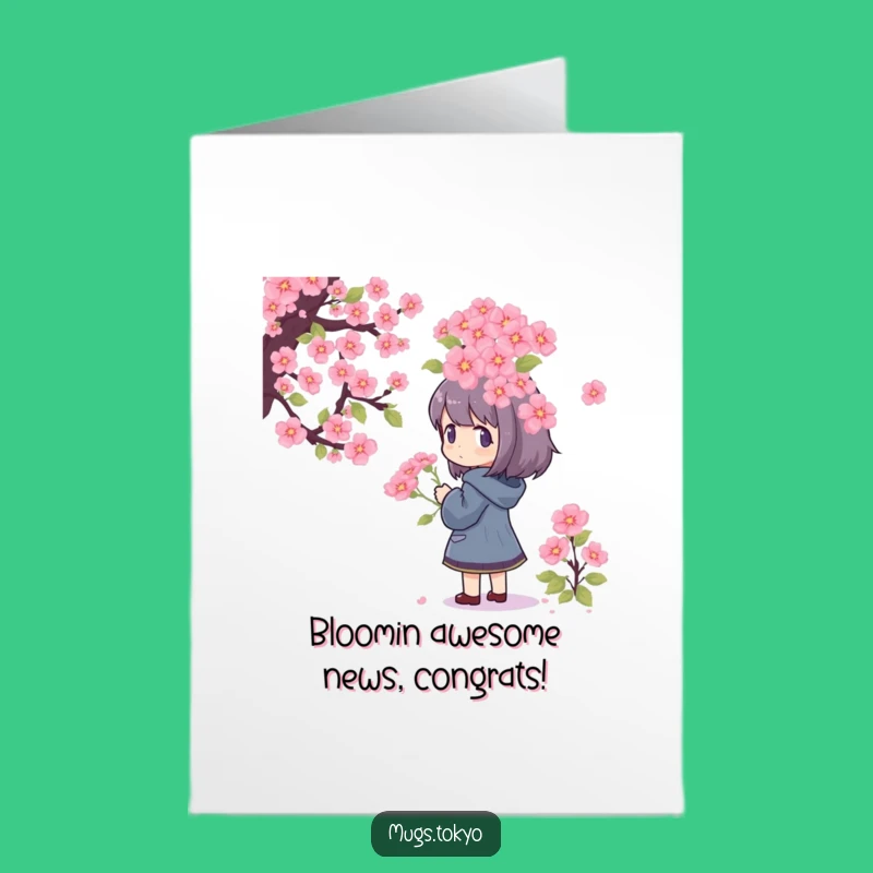 Free Printable Pixel Blossom Congrats Card: Joyful Downloadable for Blooming Success