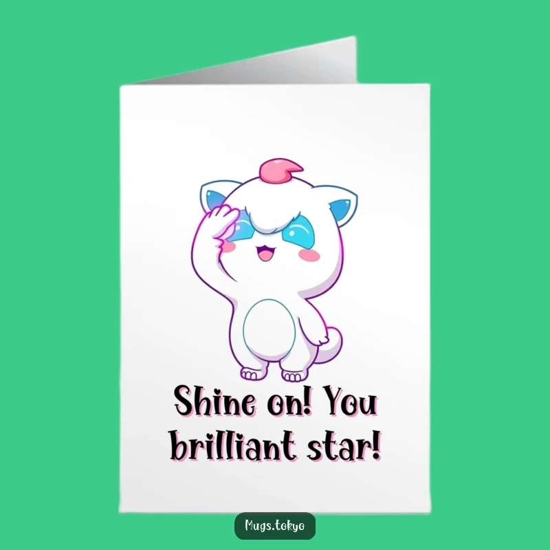 Congrats Free Printable Card: Character Blindsided By Success Lights