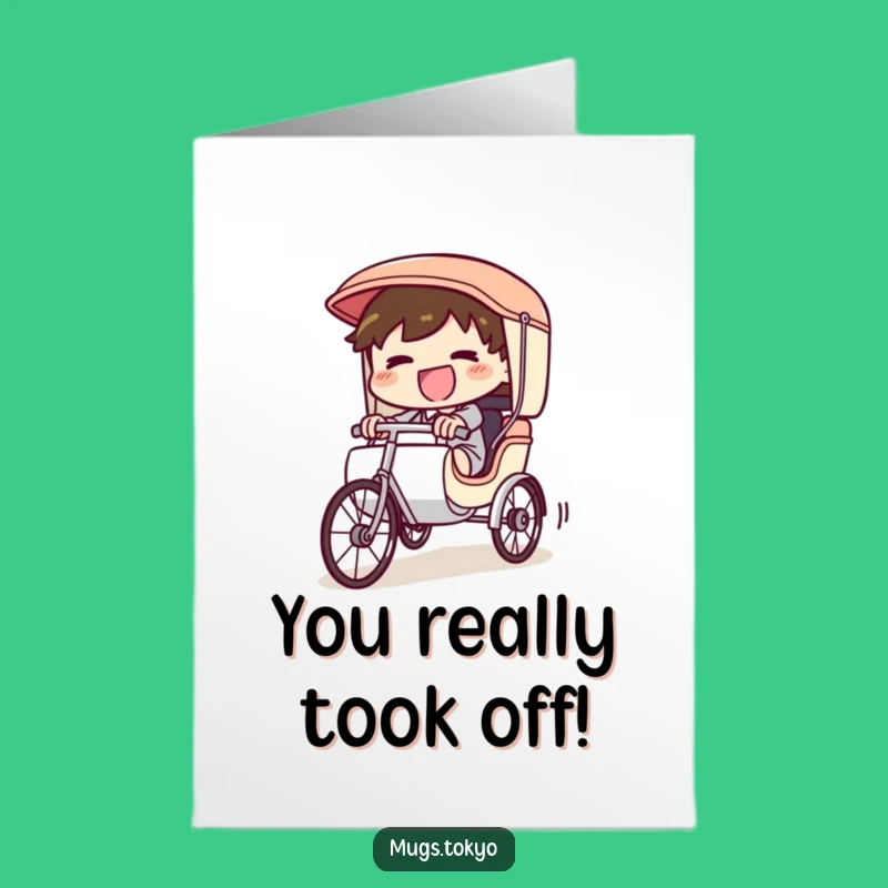 Free Printable Congrats Card Funny Rickshaw Rush Downloadable