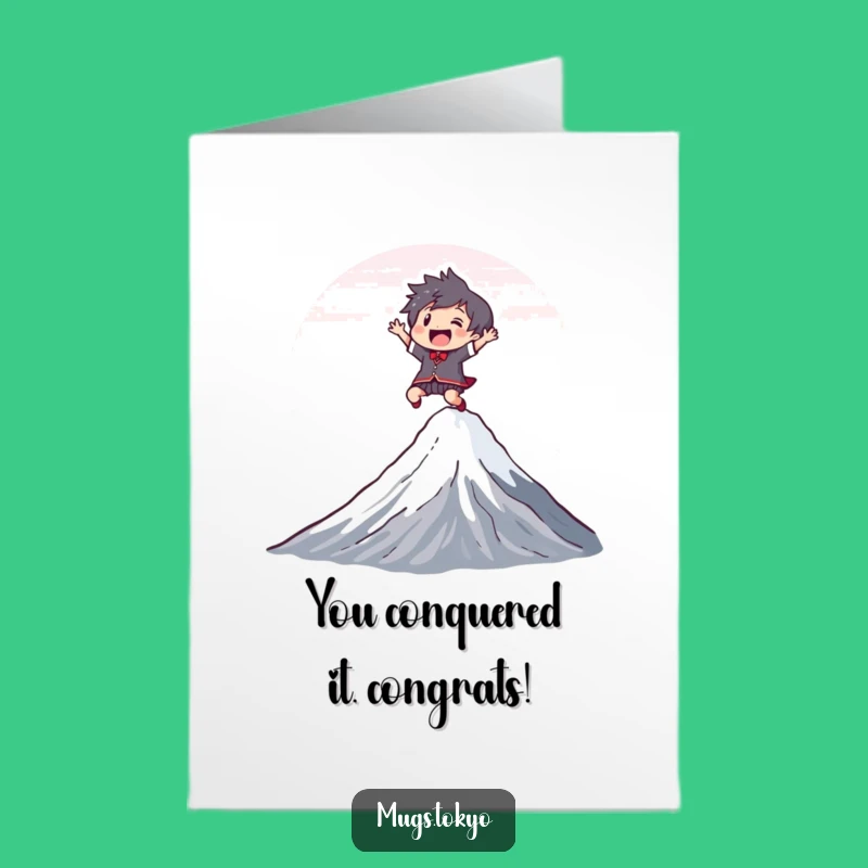 Free Printable Fuji Leap Congrats Card: Energetic Downloadable for Victorious Moments