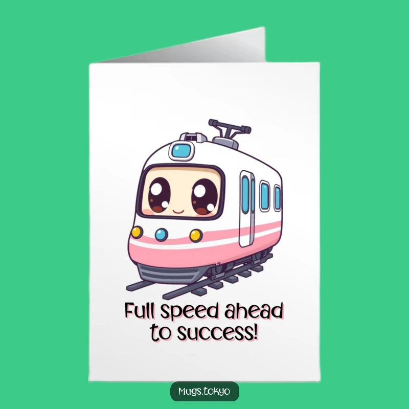 Free Printable Congrats Card: Bullet Train Rider Expressing Joyful Downloadable Gift