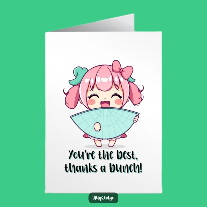Free Printable Thank You Card: Funny Fan Character - Grateful Downloadable Gift
