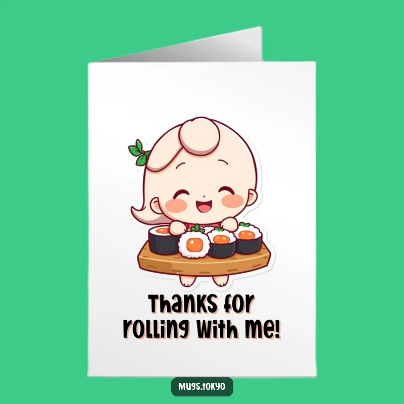 Free Printable Thank You Card: Sushi Balance Star - Humorous Downloadable