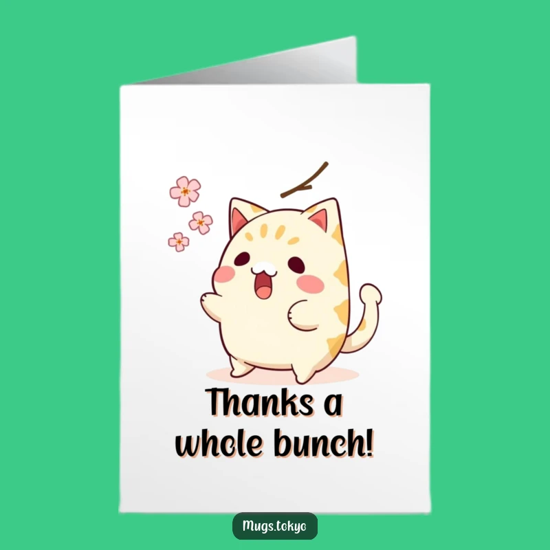 Free Printable Thank You Card: Taiyaki's Near Miss Blossom, Funny Downloadable