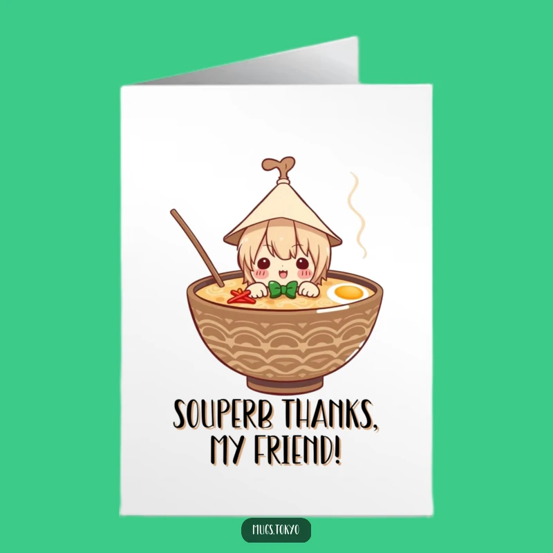 Free Printable Thank You Card: Ramen Hat Thanks, Humorous Downloadable Gift