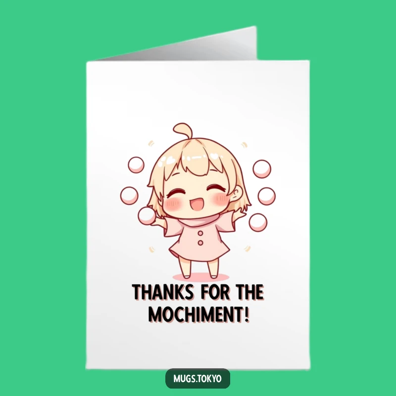 Free Printable Mochi Juggler Thank You Card - Cute Downloadable Gift