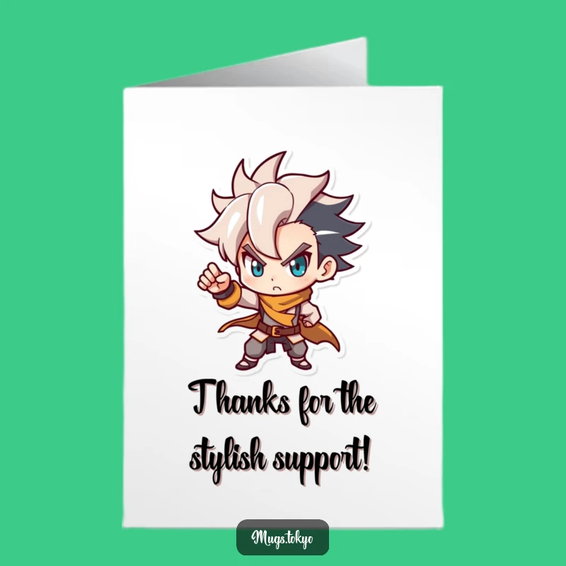 Free Printable Thank You Card: Dynamic Hair Character, Bold Downloadable Gift