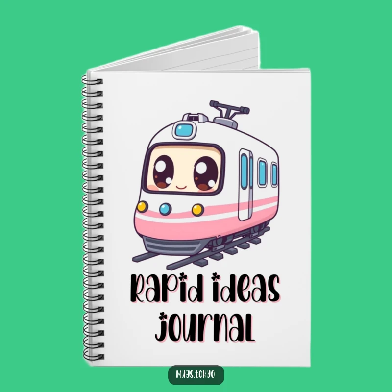 Funny Expressive Eyed Character Bullet Train Notebook, Jot Down Laughs Funny Gift