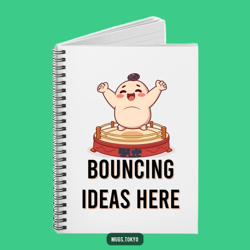 Funny Sumo Bouncer Notebook - Jot Down Ideas with Energy, Perfect Funny Gift
