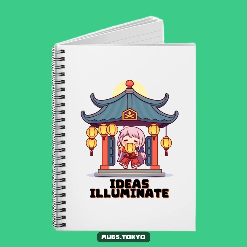 Funny Temple Juggler Notebook: Glowing Lanterns Character, Journal Your Dreams