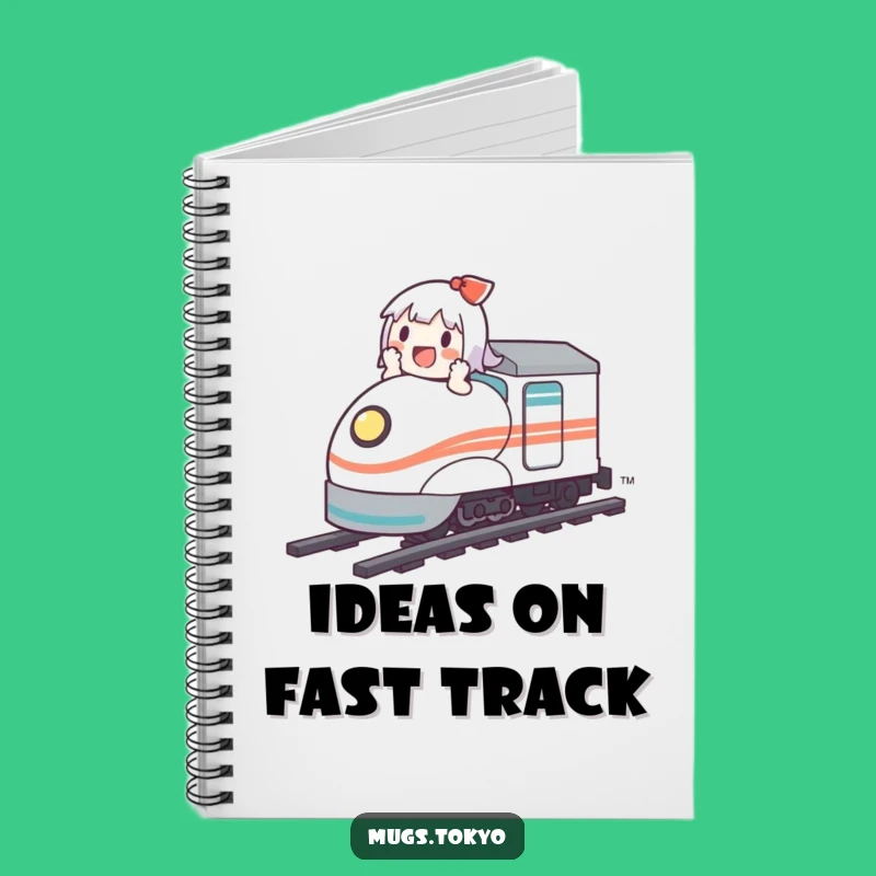 Funny Bullet Train Notebook: Cute Character's Ideas on the Go, Journal Gift