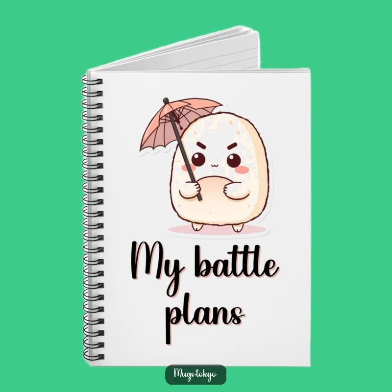 Funny Onigiri Umbrella Notebook: Jot Down Determined Plans, Perfect Gift