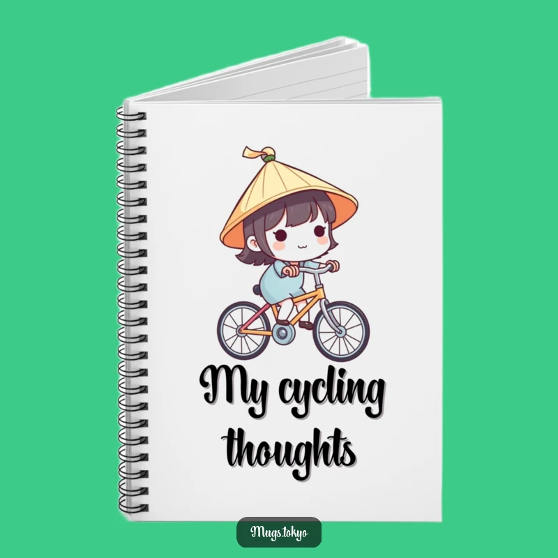 Funny Japanese Hat Bicycle Notebook - Jots & Jokes for Travel Lovers Gift
