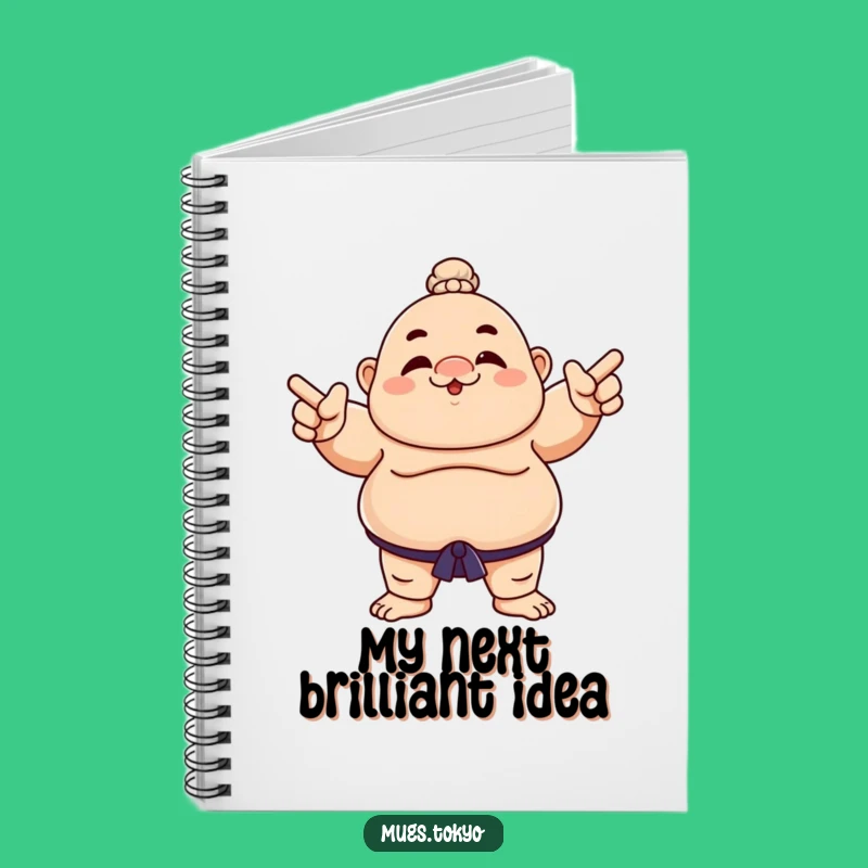 Funny Sumo Wrestler Points Notebook - Journal Character Boldness