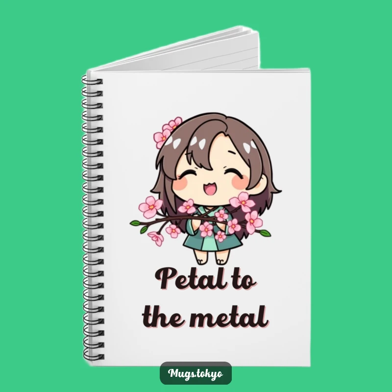 Funny Cherry Blossom Notebook - Creative Character Journal, Perfect Writing Gift!