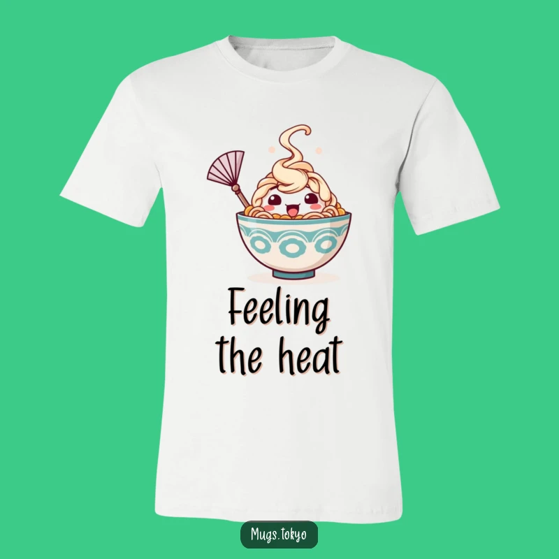 Funny Ramen T-Shirt: Happy Bowl Cooling Down - Hilarious Noodle Tee