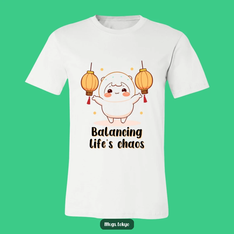 Funny Mochi Juggling Lanterns T-Shirt - Comedic & Cheerful Apparel Gift