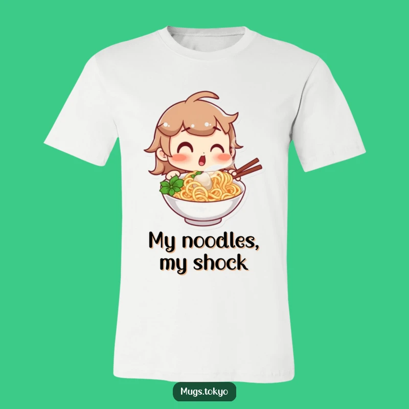 Funny Noodle Reaction T-Shirt: Gift Your Shocked Love for Delicious Noodles