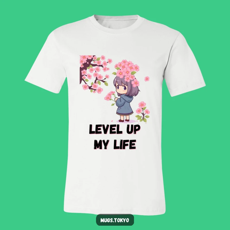 Funny Pixel Blossom T-Shirt: Adoring Character, Retro Style Funny Gift