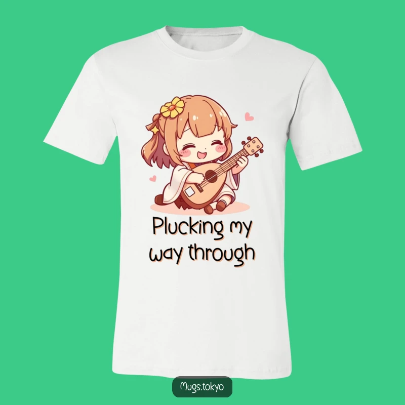 Funny Shamisen Player T-Shirt: Wear Your Mini Music Joy!