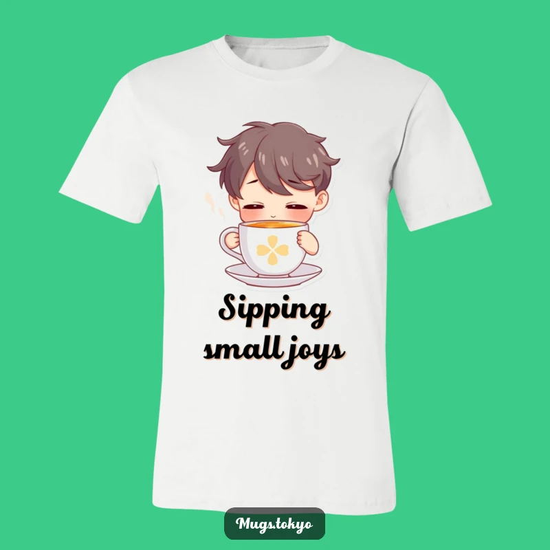 Funny Tea Sip T-Shirt - Character Relaxation Humor, Perfect Gift