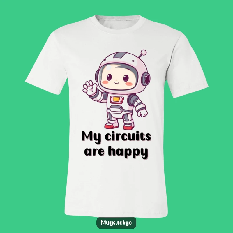 Funny Robot Costume Tee: Waving Character, Cute Sci-Fi Style, Perfect Gift