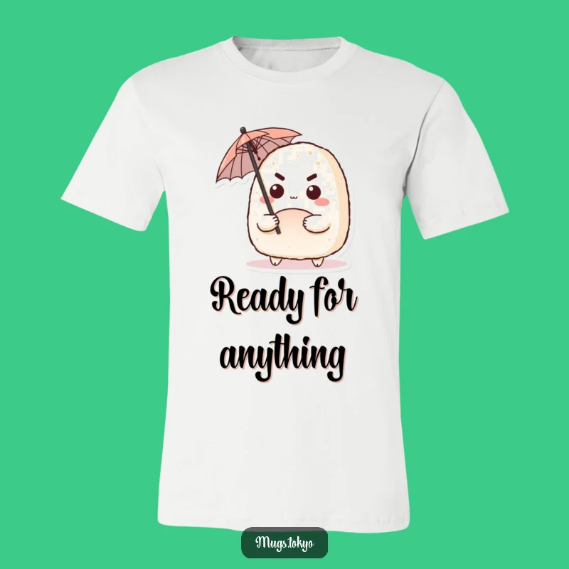 Funny Onigiri Umbrella T-Shirt: Weather the Day with Humor, Perfect Gift