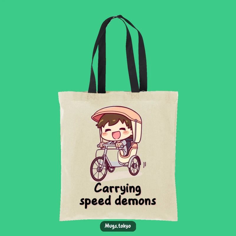 Funny Rickshaw Tote Bag: Carry Your Essentials at Full Speed