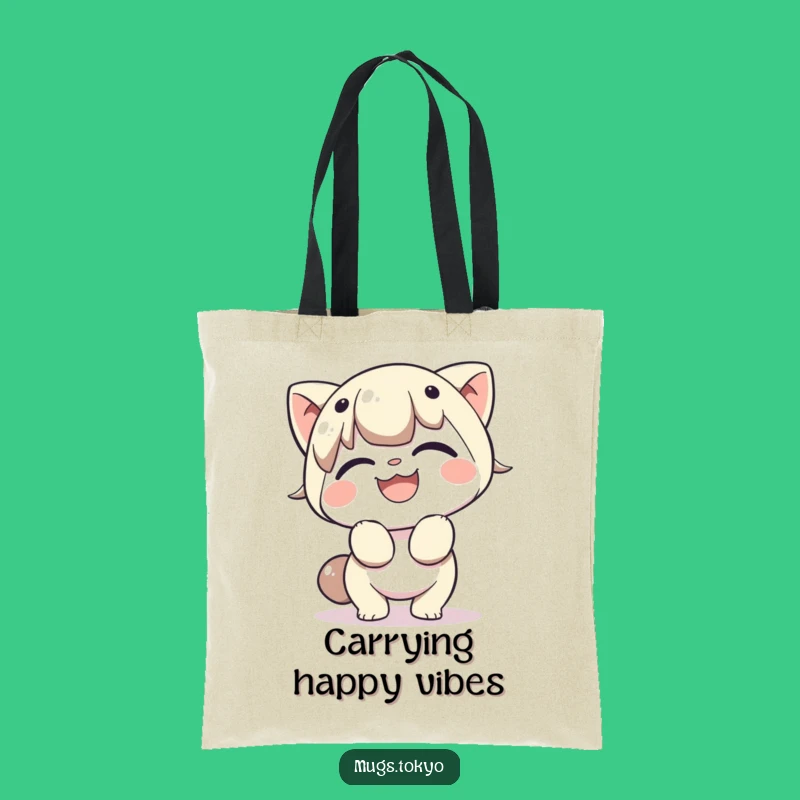 Funny Cheerful Bow Tote Bag: Carry Your Gratitude with Humorous Style