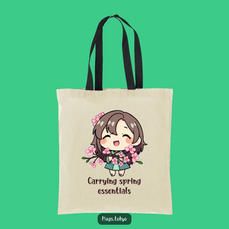 Funny Cherry Blossom Tote Bag - Chic Character Accessory, Perfect Shopping Gift!