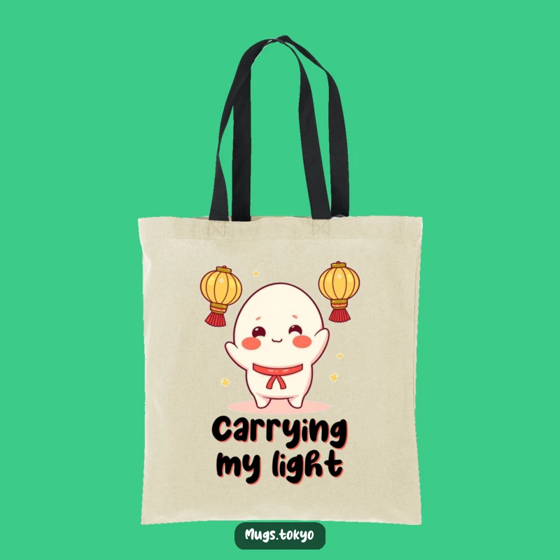 Funny Mochi Tote Bag: Cheerful Lantern Juggler - Practical & Playful Carryall