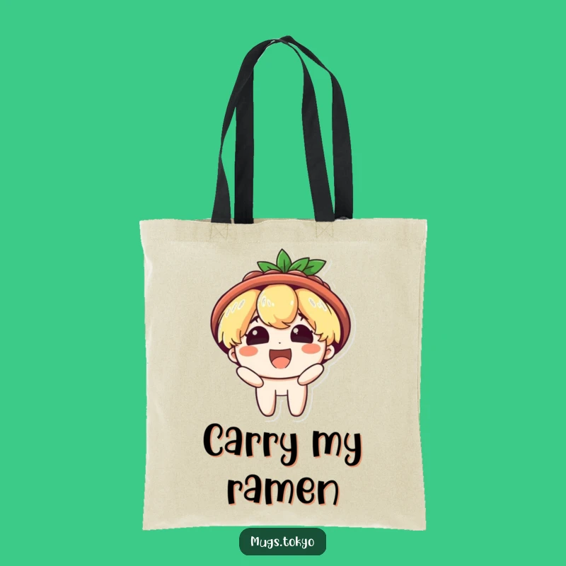 Funny Ramen Hat Tote Bag: Beaming Style, Noodle Carrier, Handy Gift