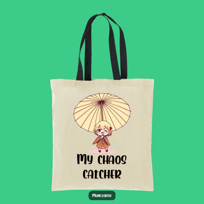 Funny Umbrella Struggle Tote Bag: Carry Humor Through Any Weather!